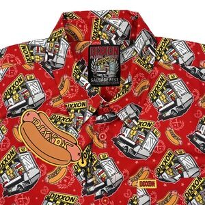 Dixxon Flannel Co Shirt Mens XL Button Up Sausage Fest Food Truck Hawaiian NWT